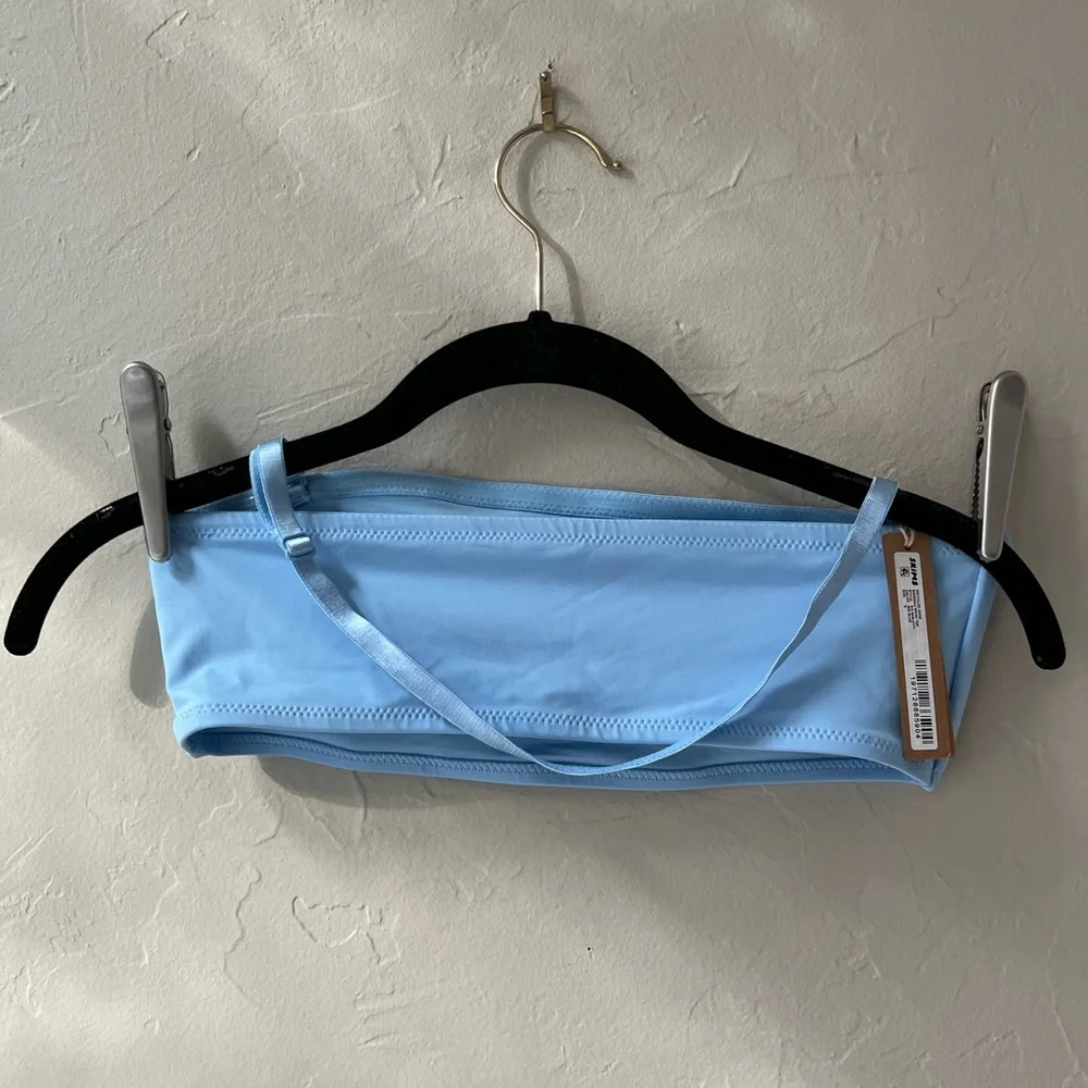 🩵SKIMS SWIM STRAPLESS BANDEAU BIKINI TOP IN IRIS BLUE S